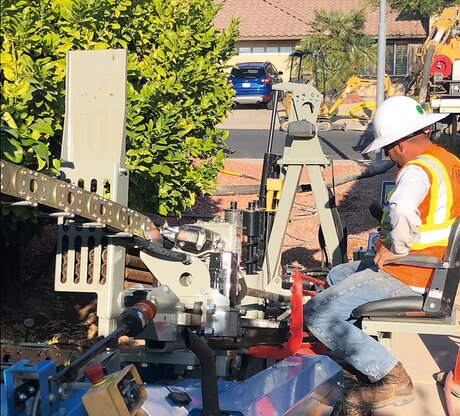 Installation of gas service lines in tough conditions